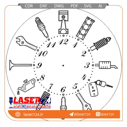 تصویر طرح ساعت دیواری تعمیرگاه #1